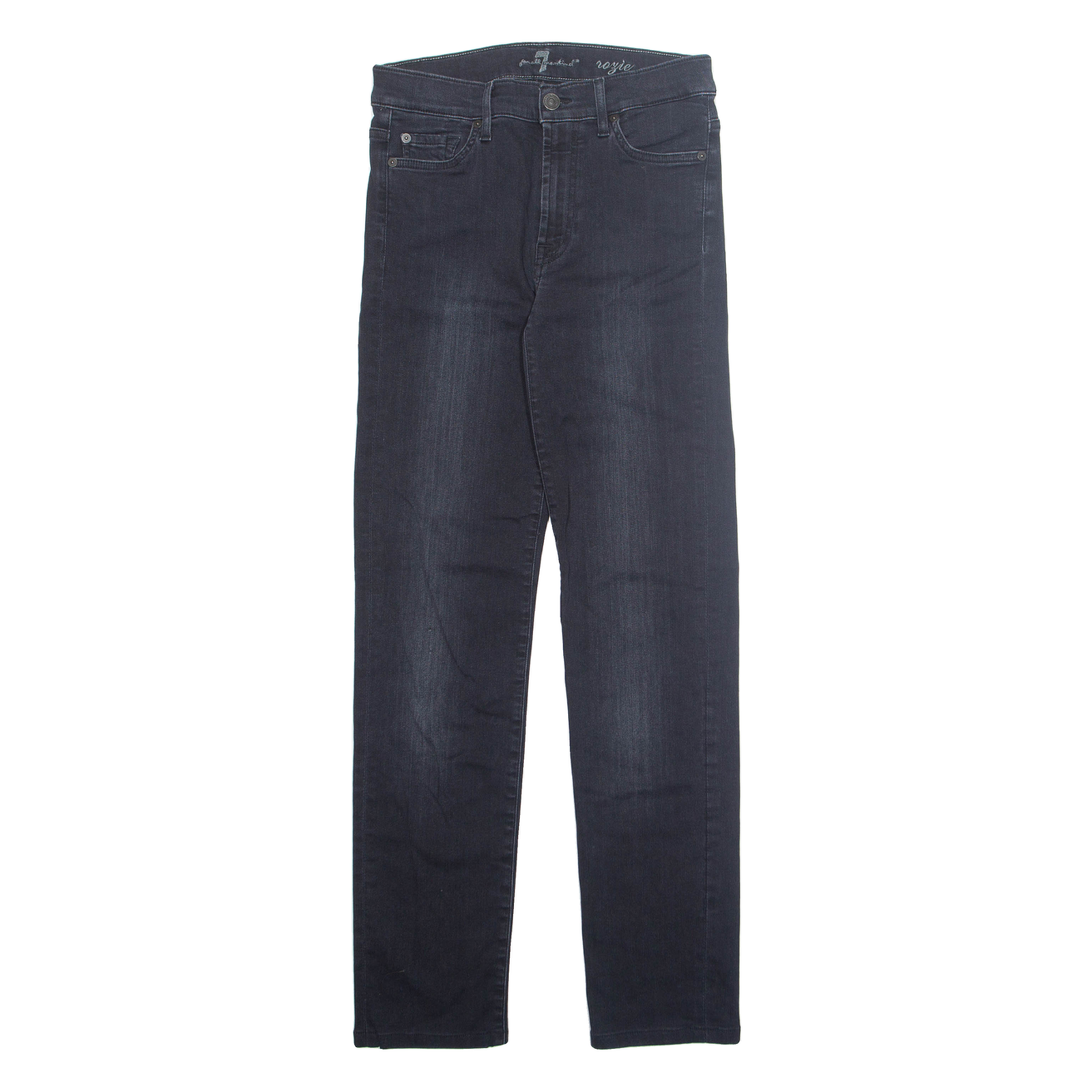 7 FOR ALL MANKIND Womens Jeans Black Regular Skinny Stone Wash W28 L30 Refurbished - N/A refurbished available on Cerqular