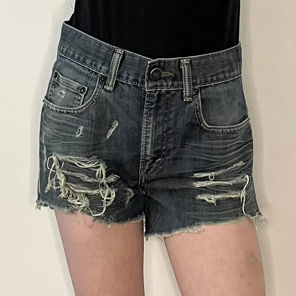 514 Levis Denim Shorts - 30W UK 10 Blue Cotton Refurbished - Thrifted (note: this is a term often used to describe second- refurbished available on Cerqular