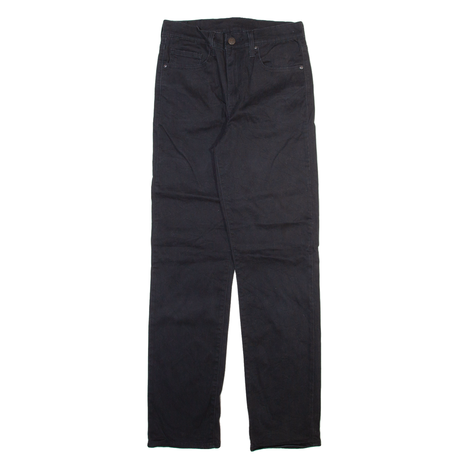 LEVI'S Womens Trousers Black Regular Straight W28 L30 Refurbished - N/A refurbished available on Cerqular