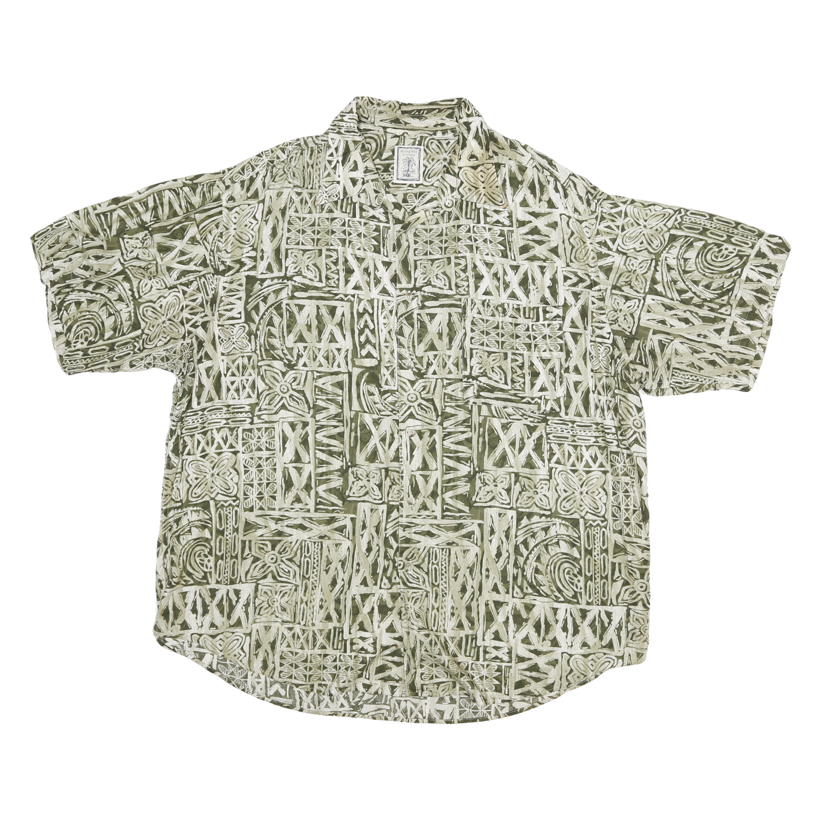 Buy POUNDTREE AND YORKE Mens Green & Cream Cotton Blend Casual Shirt XL Tropical Refurbished - $15.59 POUNDTREE AND YORKE Mens Green & Cream Cotton Blend Casual Shirt XL Tropical Refurbished - N/A refurbished available on Cerqular