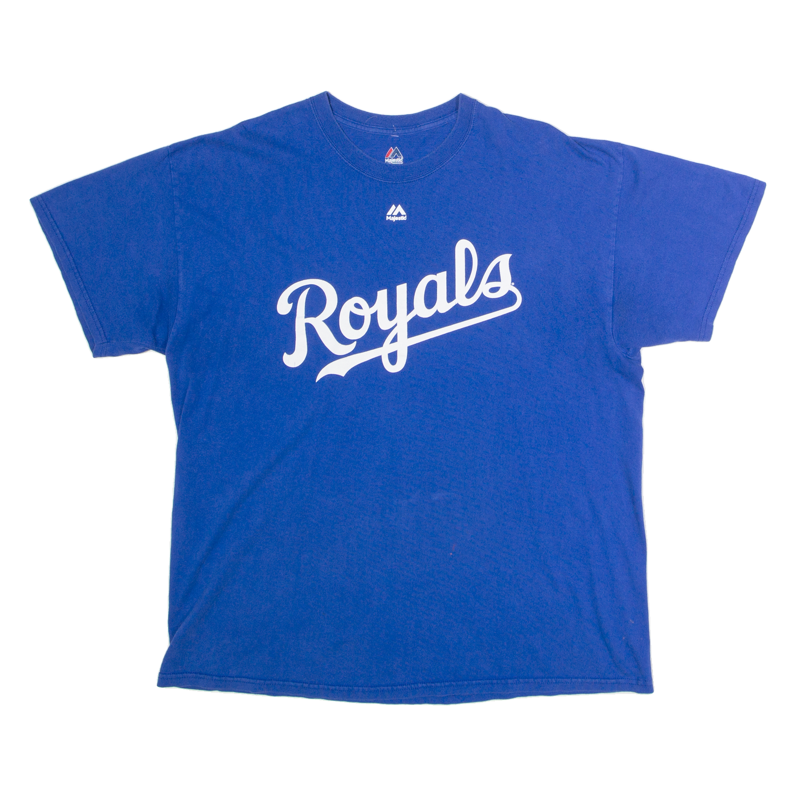 MAJESTIC Kansas City Royals Mens T-Shirt Blue USA Crew Neck XL Refurbished - N/A refurbished available on Cerqular
