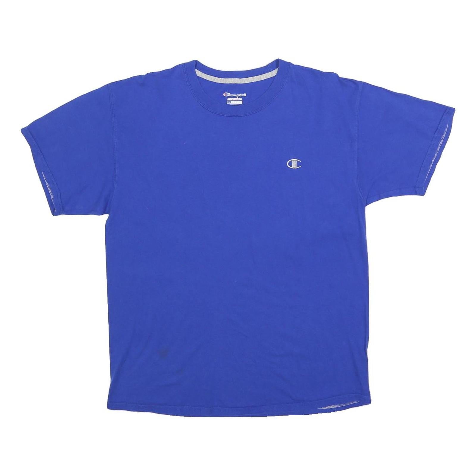 CHAMPION Mens Blue Graphic T-Shirt L Short Sleeve Crew Neck Casual Cotton Refurbished - N/A refurbished available on Cerqular
