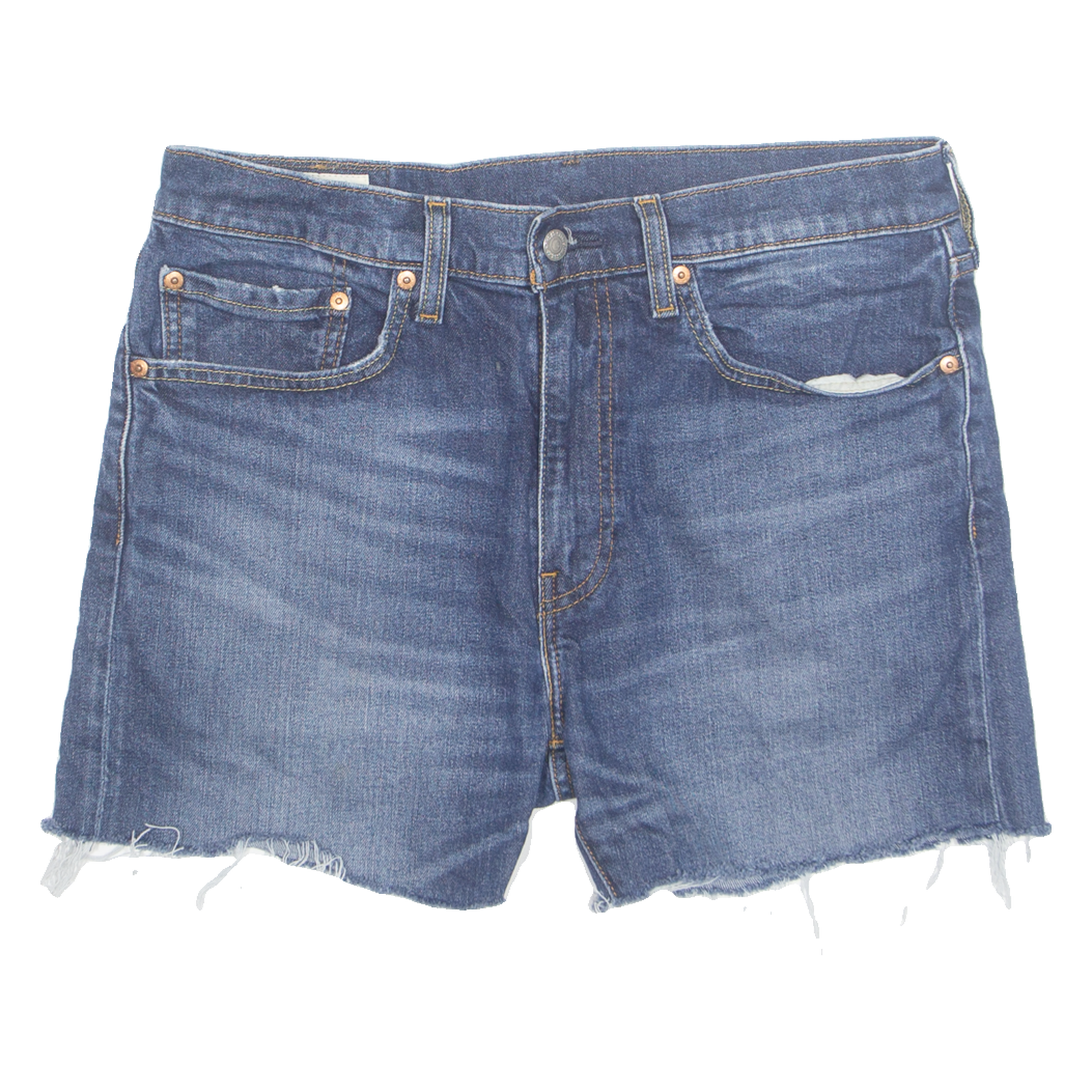 LEVI'S Cut Off 512 Premium E Womens Denim Shorts Blue L W34 Refurbished - N/A refurbished available on Cerqular