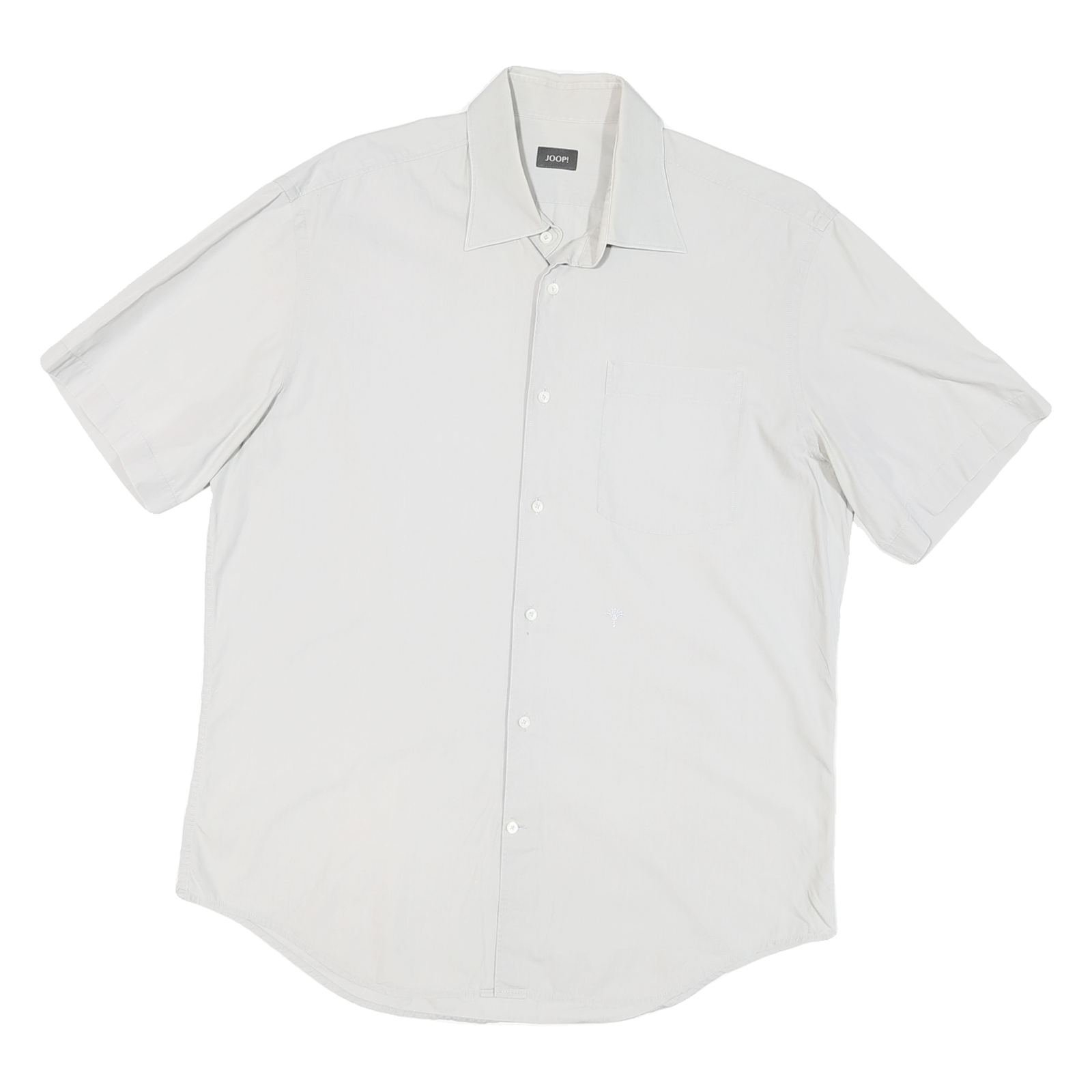 JOOP Mens White Plain Short Sleeve Shirt L Button Casual Formal Summer Refurbished - N/A refurbished available on Cerqular