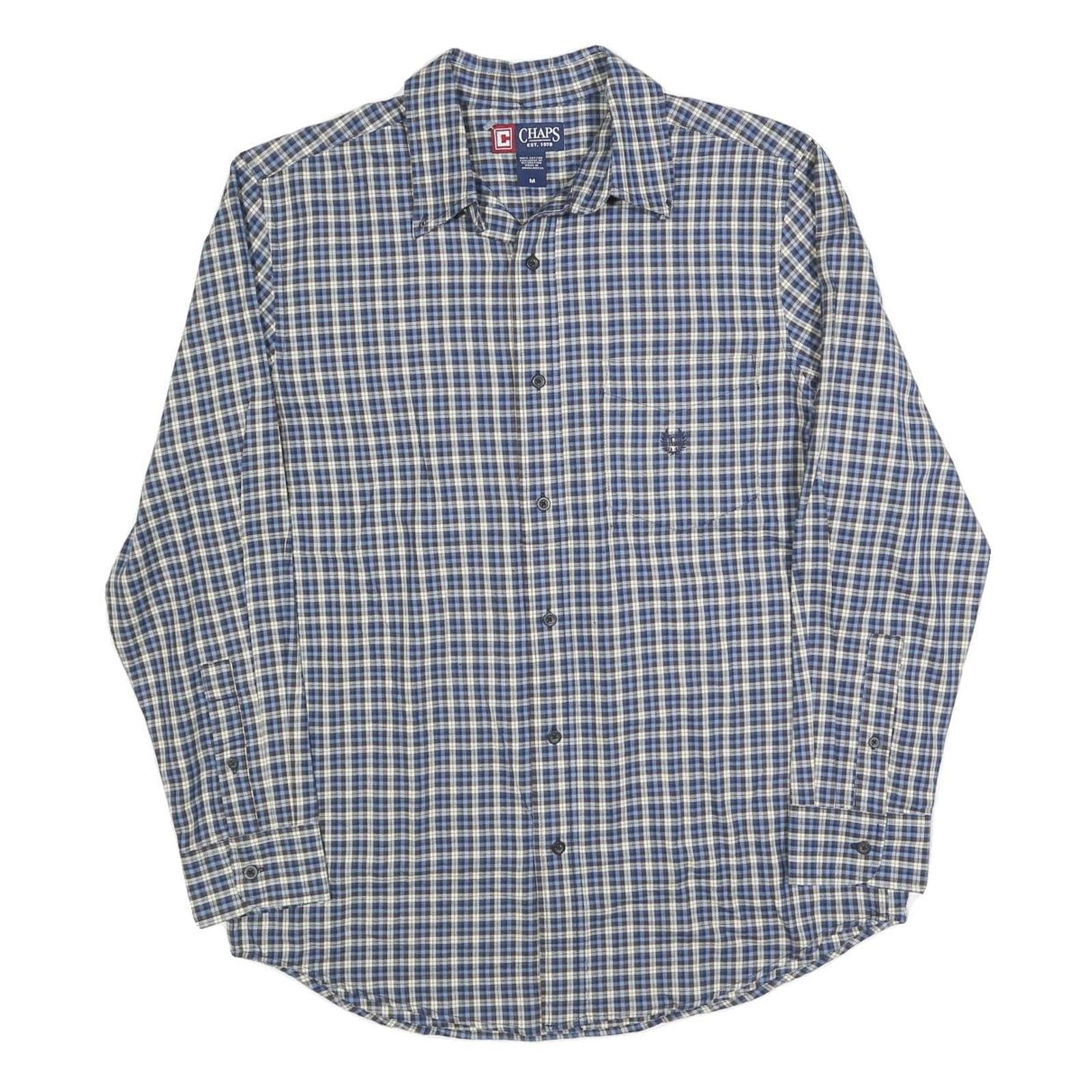 Buy CHAPS Mens Blue & Cream Check Shirt M Classic Cotton Blend Casual Long Sleeve Refurbished - $31.19 CHAPS Mens Blue & Cream Check Shirt M Classic Cotton Blend Casual Long Sleeve Refurbished - N/A refurbished available on Cerqular