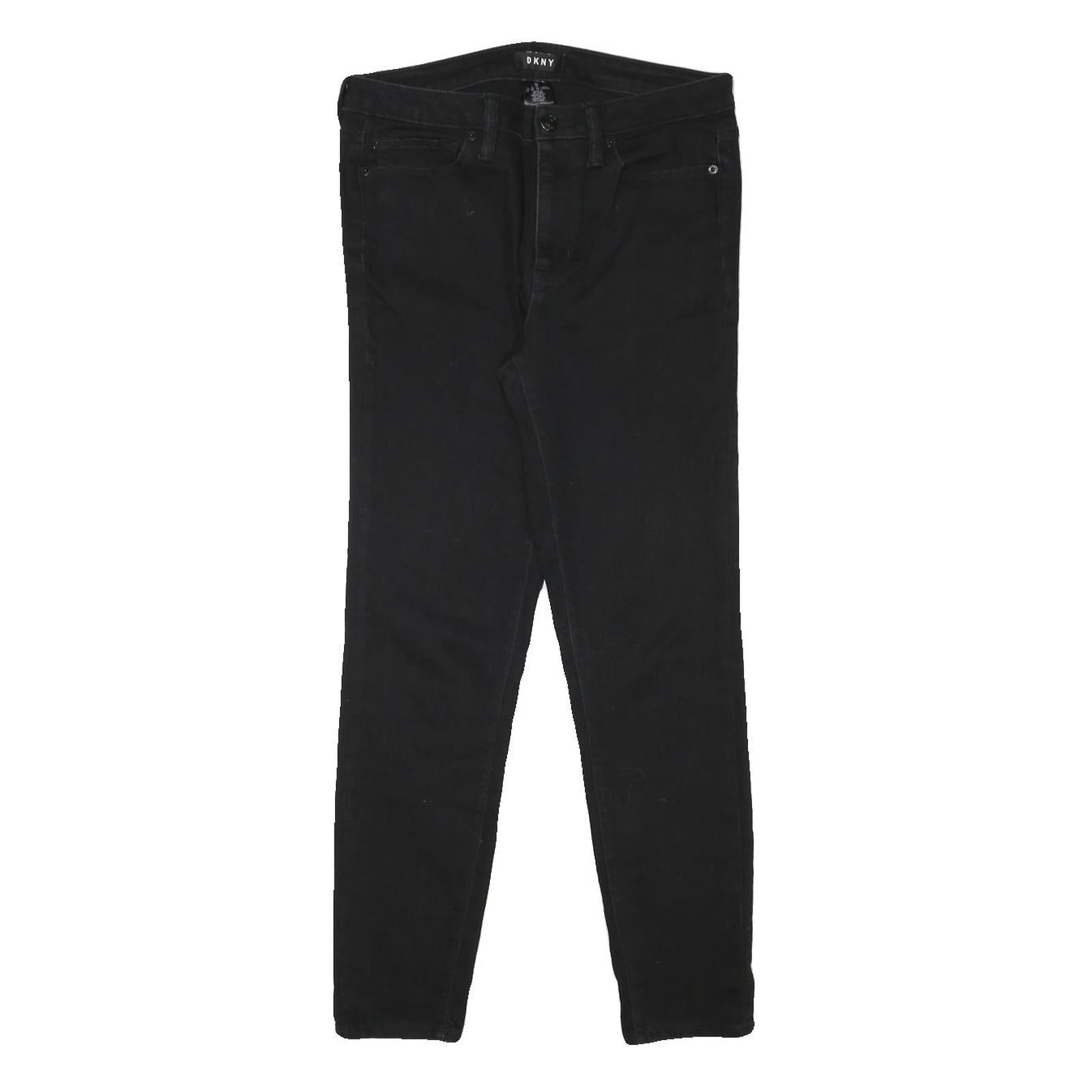 DKNY Womens Jeans Black Slim Skinny Denim W30 L27 Cotton Blend Zip Fastening Refurbished - N/A refurbished available on Cerqular