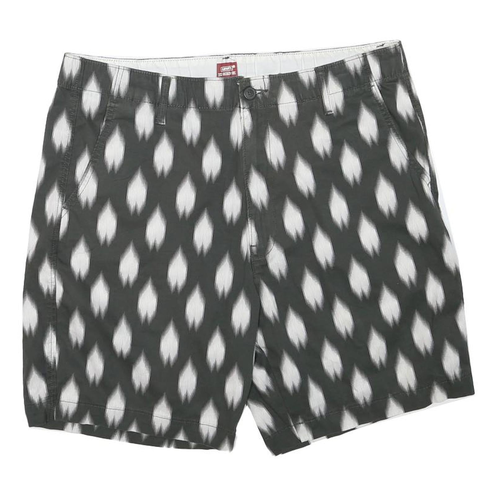 LEVI'S Mens Shorts Black & White XL W35 Patterned Cotton Blend Casual Chino Refurbished - N/A refurbished available on Cerqular