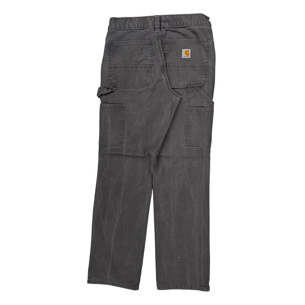 Carhartt Carpenter Trousers - 29W 32L Grey Cotton Refurbished - Thrifted (note: this is a term often used to describe second- refurbished available on Cerqular