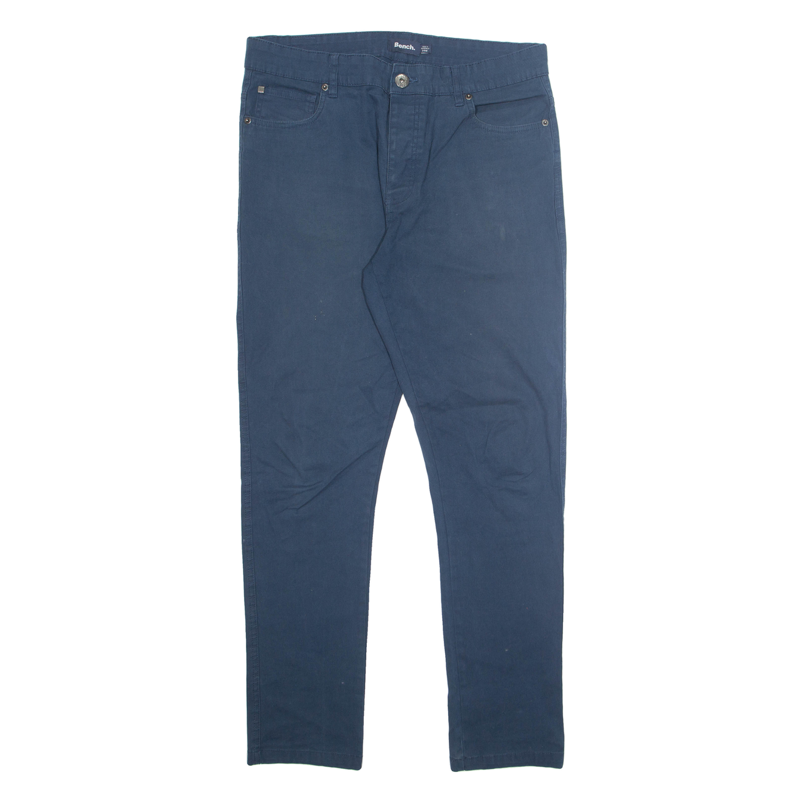 BENCH Mens Trousers Blue Regular Tapered W34 L31 Refurbished - N/A refurbished available on Cerqular