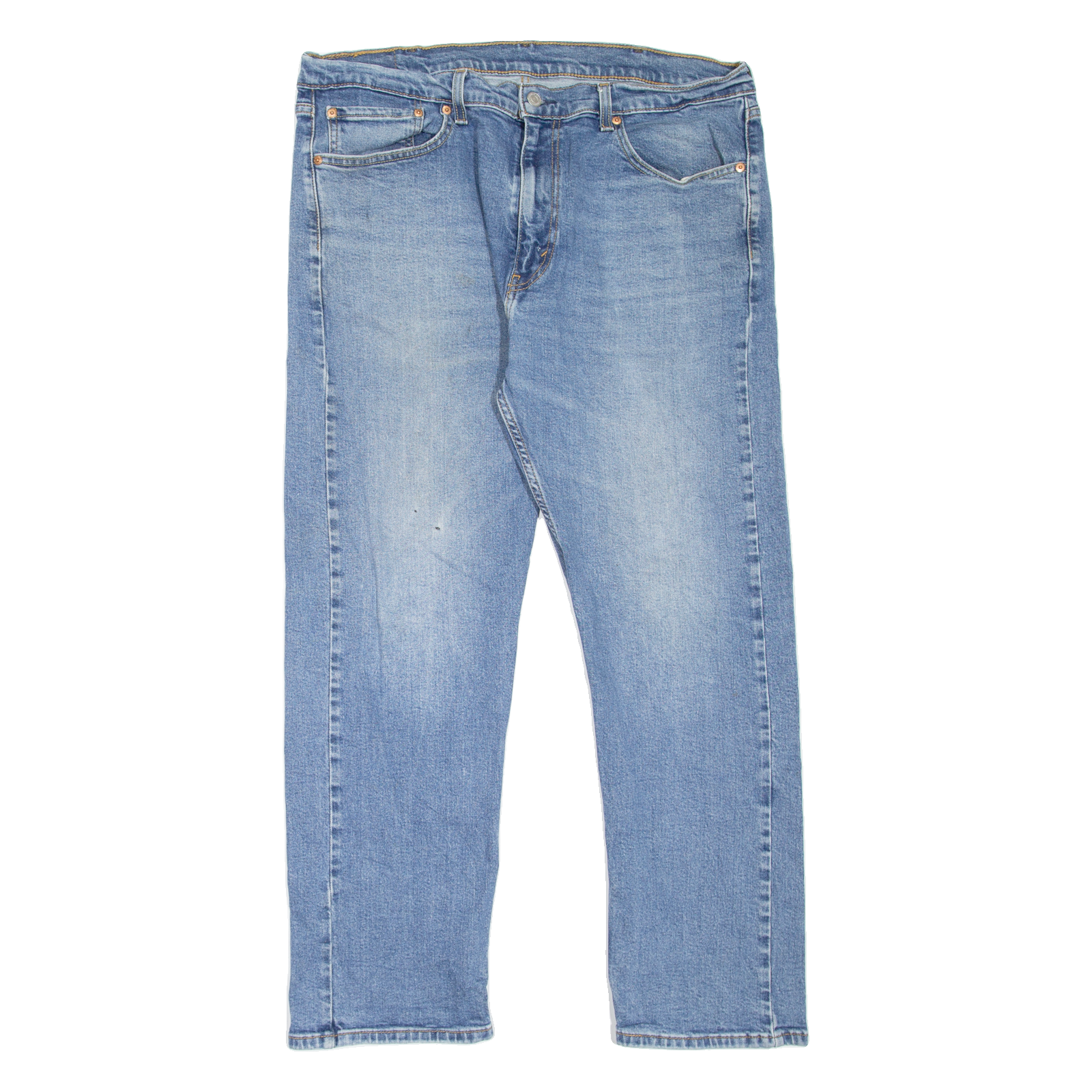 LEVI'S 505 Jeans Mens Blue Regular Straight Stone Wash W38 L30 Refurbished - N/A refurbished available on Cerqular