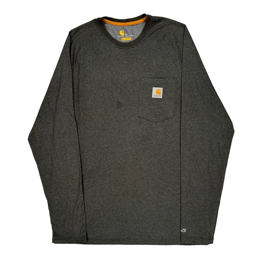 Landscape Department Carhartt Long Sleeve T-Shirt - Medium Grey Cotton Refurbished - Thrifted (note: this is a term often used to describe second- refurbished available on Cerqular