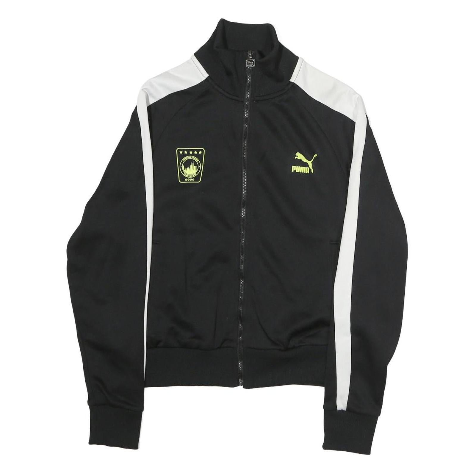 PUMA Mens Black & White Track Jacket M Polyester Zip Sports Casual Style Refurbished - N/A refurbished available on Cerqular