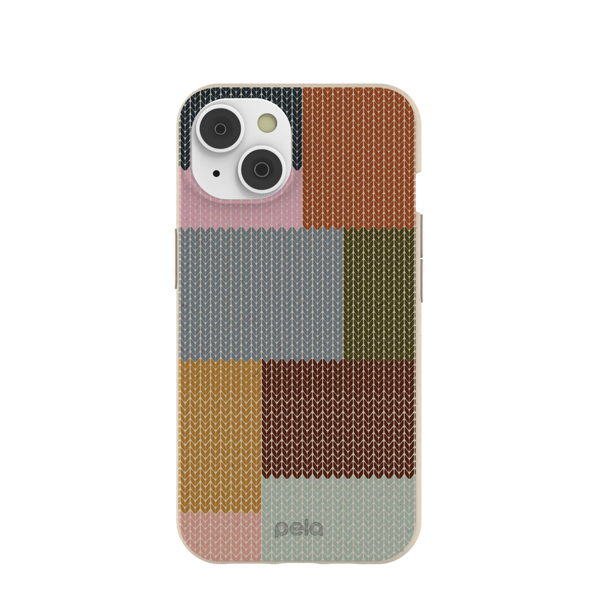 London Fog Knitted Patchwork iPhone 14/16e Case Refurbished - Pela Case refurbished available on Cerqular