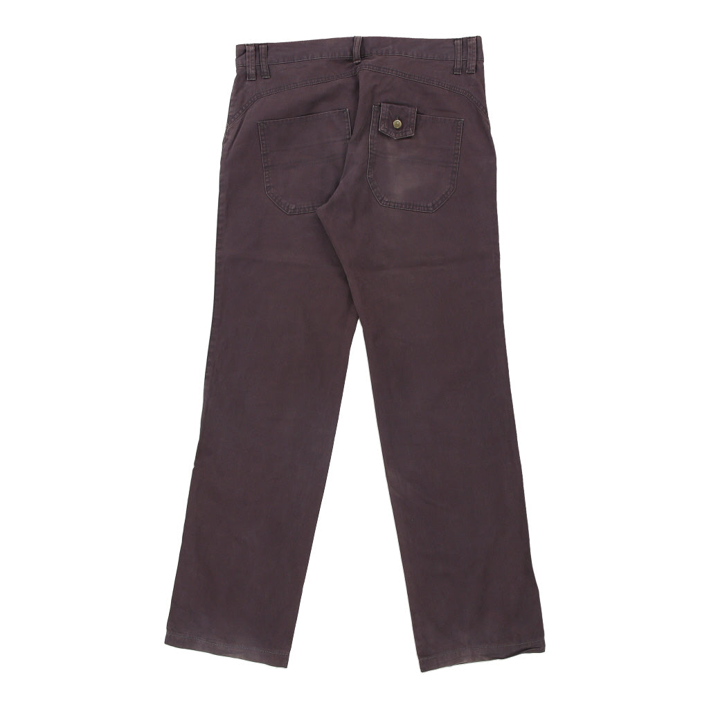 Sisley Trousers - 32W UK 12 Purple Cotton Refurbished - Thrifted (note: this is a term often used to describe second- refurbished available on Cerqular