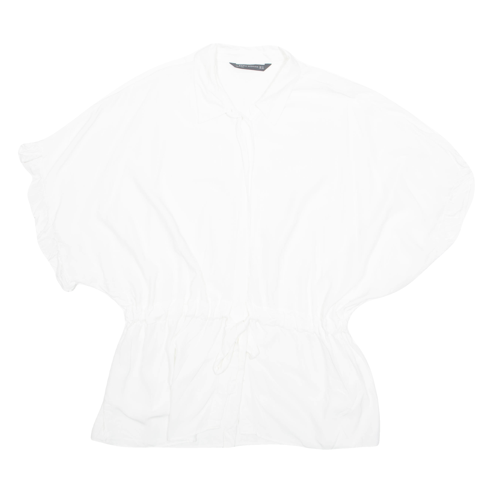 ZARA Peplum Womens Blouse White XL Refurbished - N/A refurbished available on Cerqular