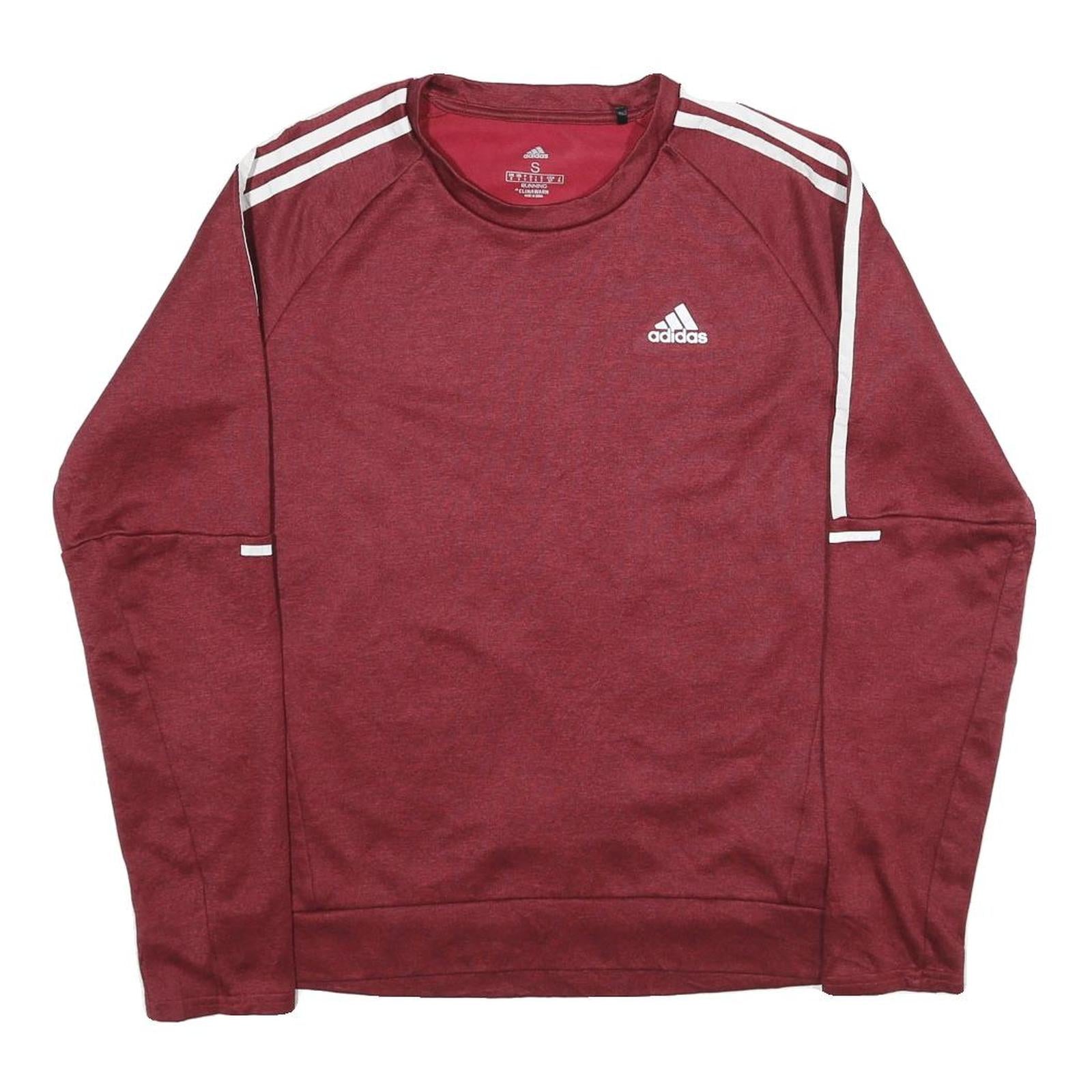 Buy ADIDAS Mens Red Crew Neck S Polyester Sweatshirt Three Stripes Athletic Refurbished - $33.79 ADIDAS Mens Red Crew Neck S Polyester Sweatshirt Three Stripes Athletic Refurbished - N/A refurbished available on Cerqular