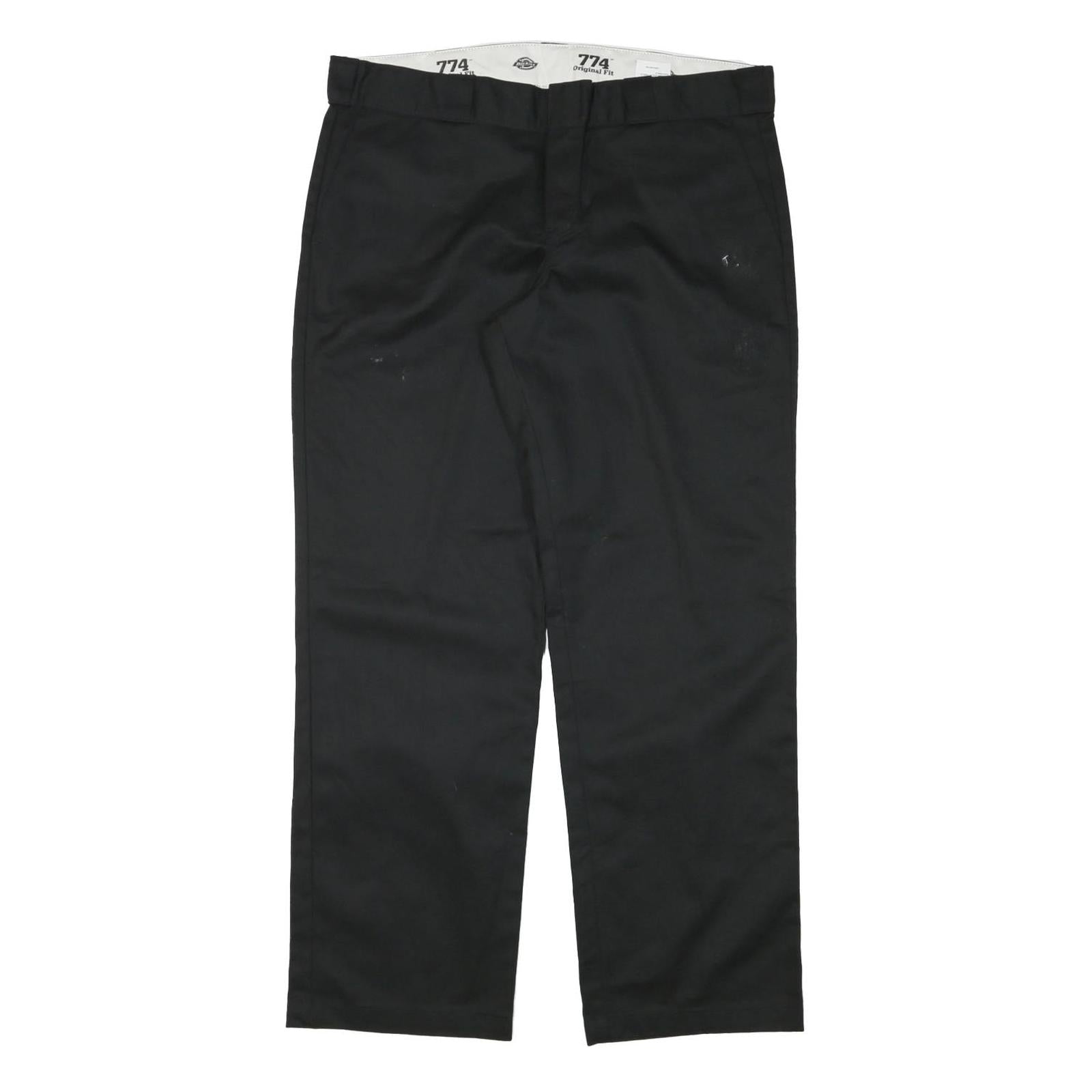 DICKIES Womens Black Cotton Blend Regular Straight Trousers W37 L31 Workwear Zip Refurbished - N/A refurbished available on Cerqular