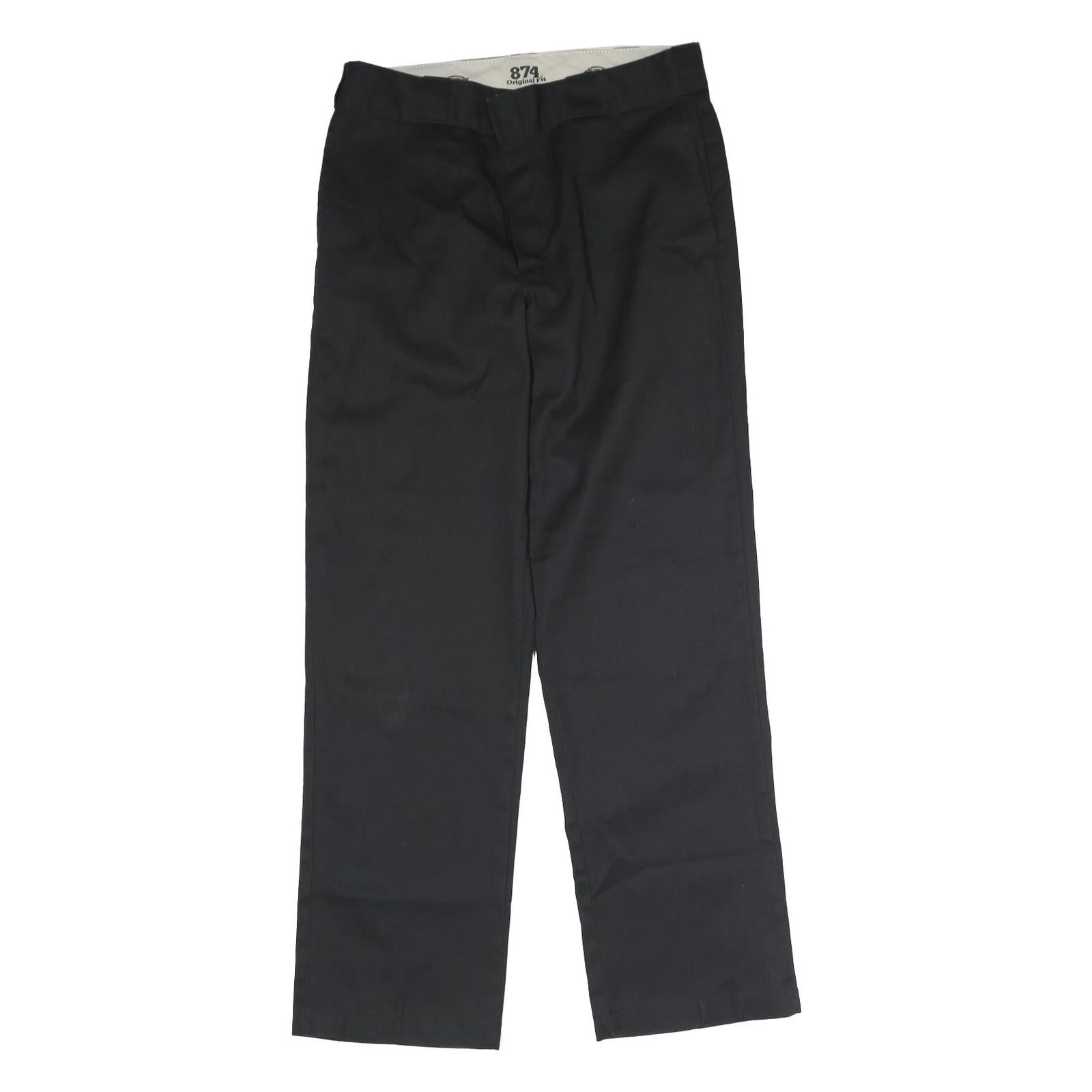 DICKIES Mens Cotton Black Regular Straight Trousers W30 L31 Workwear Zip Closure Refurbished - N/A refurbished available on Cerqular