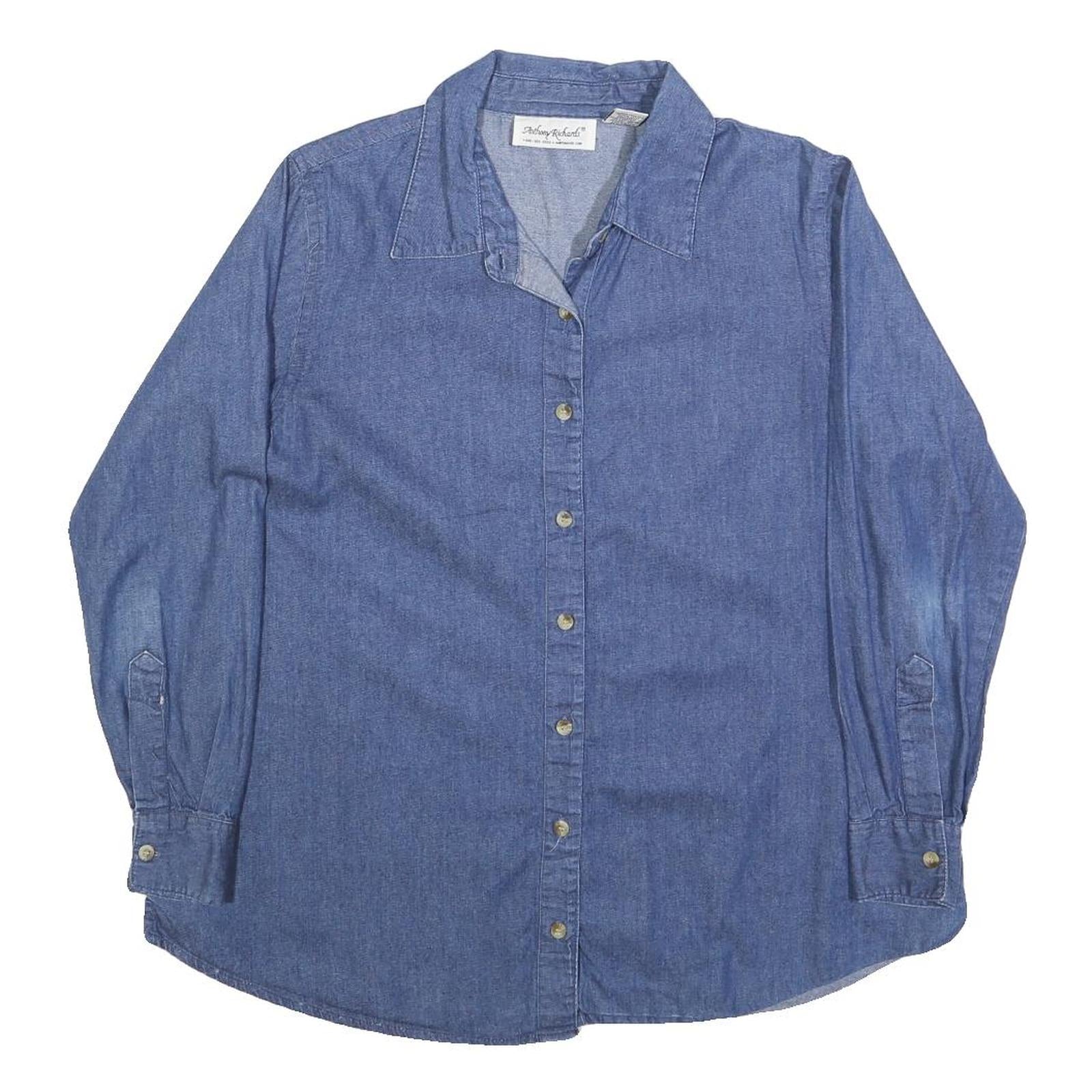 Buy ANTHONY RICHARDS Womens Blue Denim Shirt S Long Sleeve Button Casual Refurbished - $23.39 ANTHONY RICHARDS Womens Blue Denim Shirt S Long Sleeve Button Casual Refurbished - N/A refurbished available on Cerqular