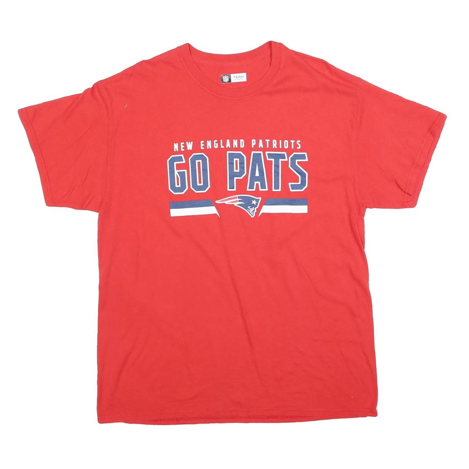 Buy NFL Mens Red New England Patriots Go Pats Graphic T-Shirt L Short Sleeve Crew Refurbished - $22.09 NFL Mens Red New England Patriots Go Pats Graphic T-Shirt L Short Sleeve Crew Refurbished - N/A refurbished available on Cerqular