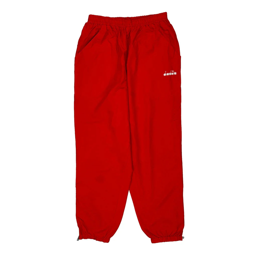 Diadora Joggers - Large Red Polyester Refurbished - Thrifted (note: this is a term often used to describe second- refurbished available on Cerqular