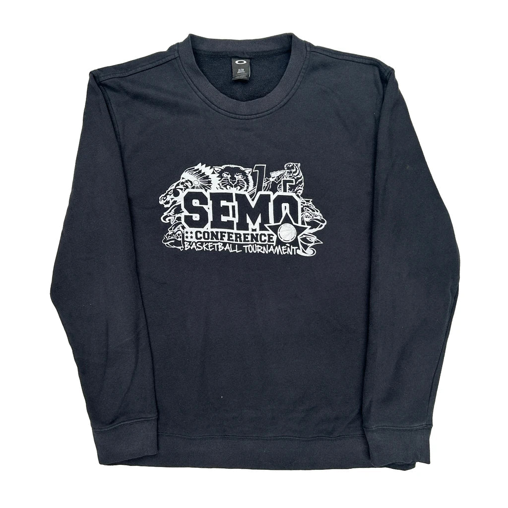 Oakley Sweatshirt - XL Black Cotton Refurbished - Thrifted (note: this is a term often used to describe second- refurbished available on Cerqular