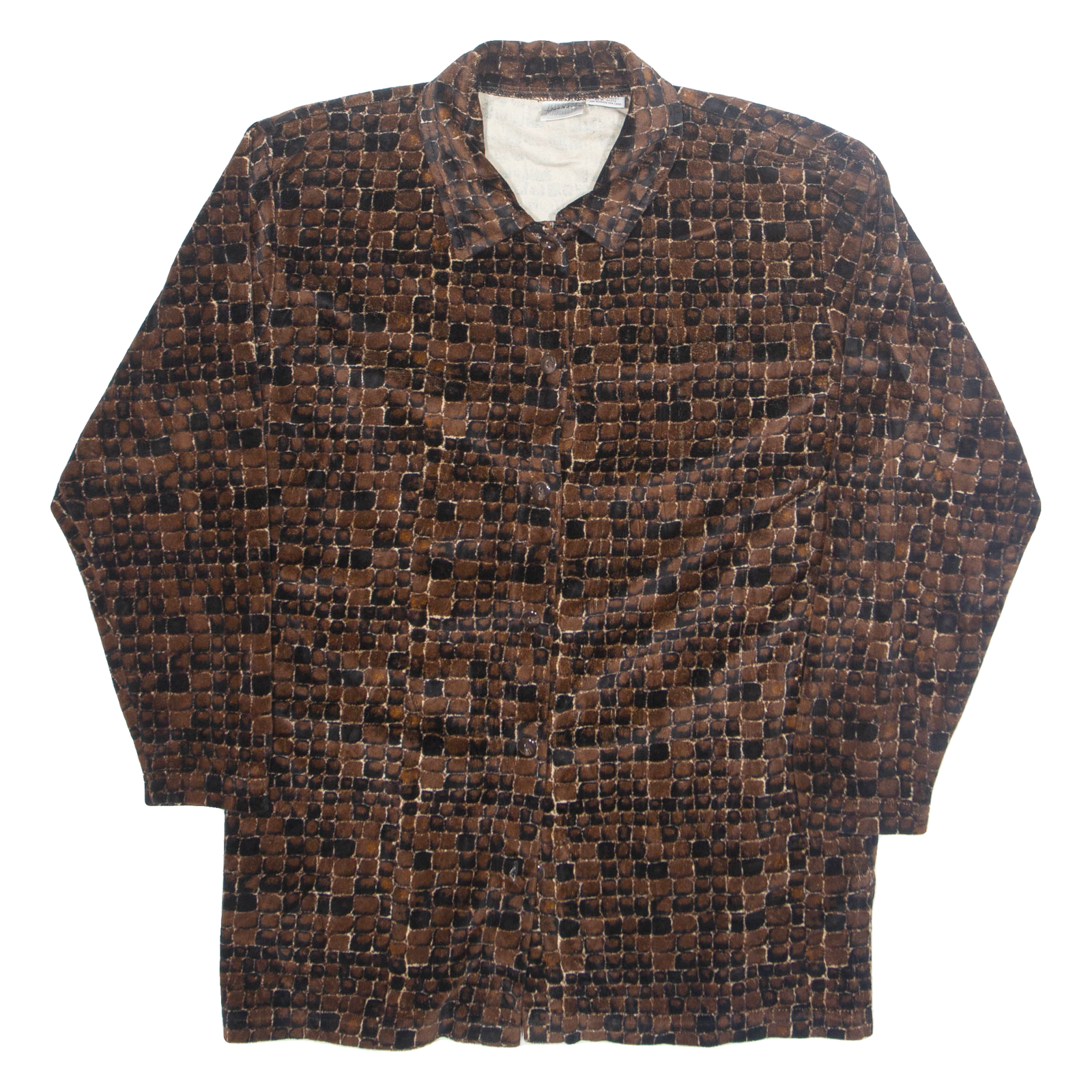 Buy JASON MAXWELL Womens Printed Shirt Brown Collared 90s Crazy Pattern M Refurbished - $16.89 JASON MAXWELL Womens Printed Shirt Brown Collared 90s Crazy Pattern M Refurbished - N/A refurbished available on Cerqular