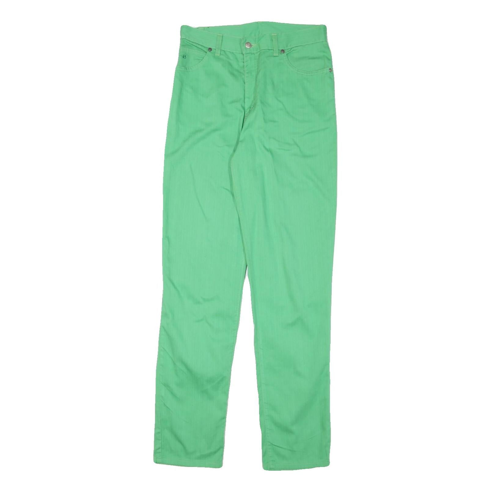 LAURA BIAGOTTI Womens Cotton Blend Green Slim Trousers W28 L31 Zip Stylish Fit Refurbished - N/A refurbished available on Cerqular