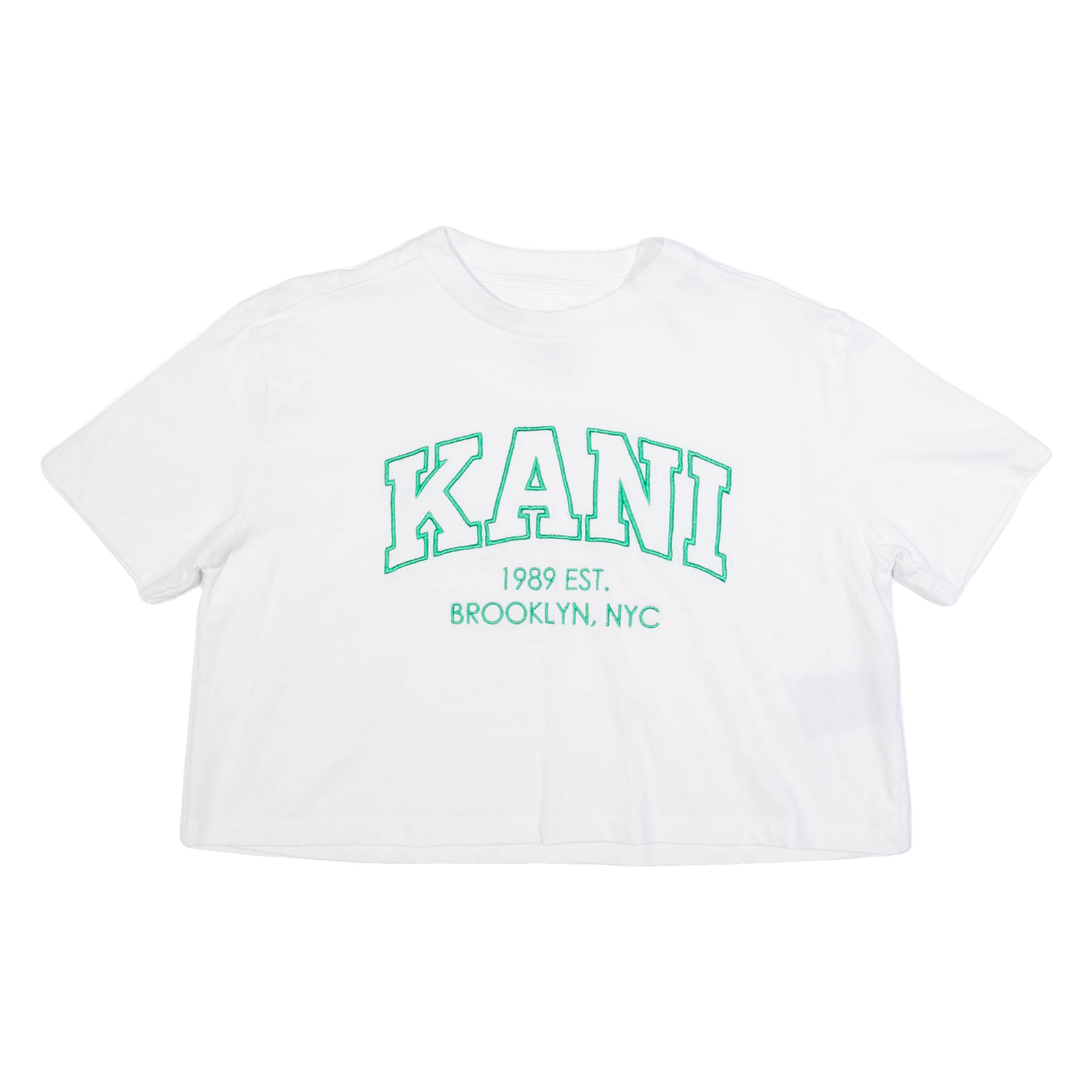 KARL KANI Cropped Womens T-Shirt White XS Refurbished - N/A refurbished available on Cerqular