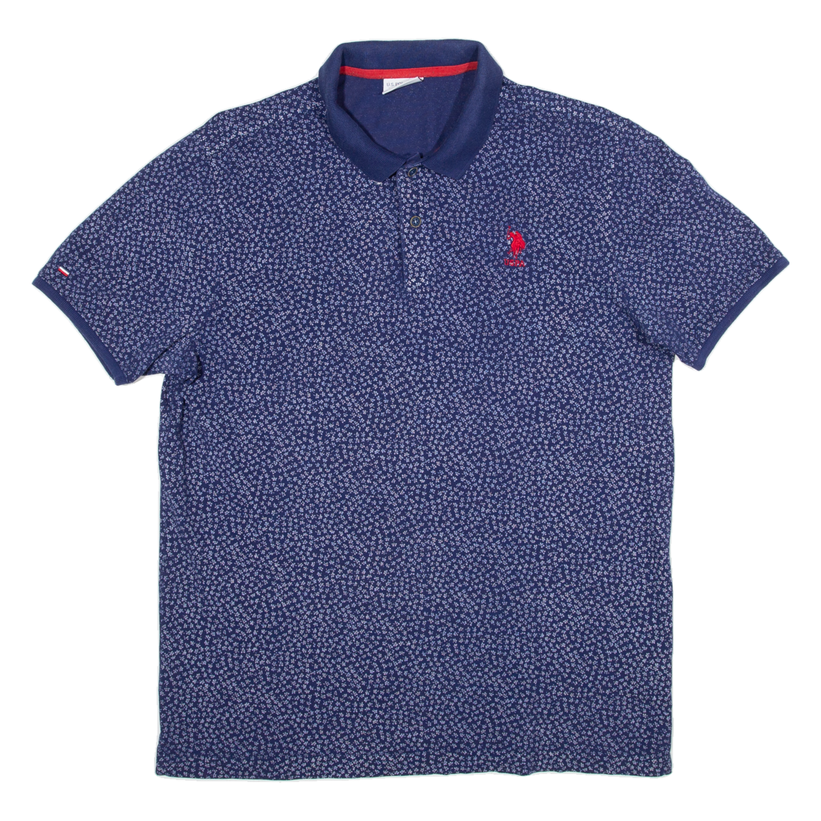 U.S POLO ASSN. Mens Polo Shirt Blue 80s L Refurbished - N/A refurbished available on Cerqular