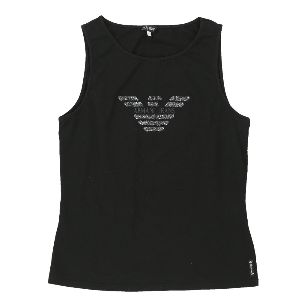 Armani Jeans Vest - Medium Black Cotton | Size: medium Refurbished - N/A (Preloved Designer is not a specific brand, it refurbished available on Cerqular