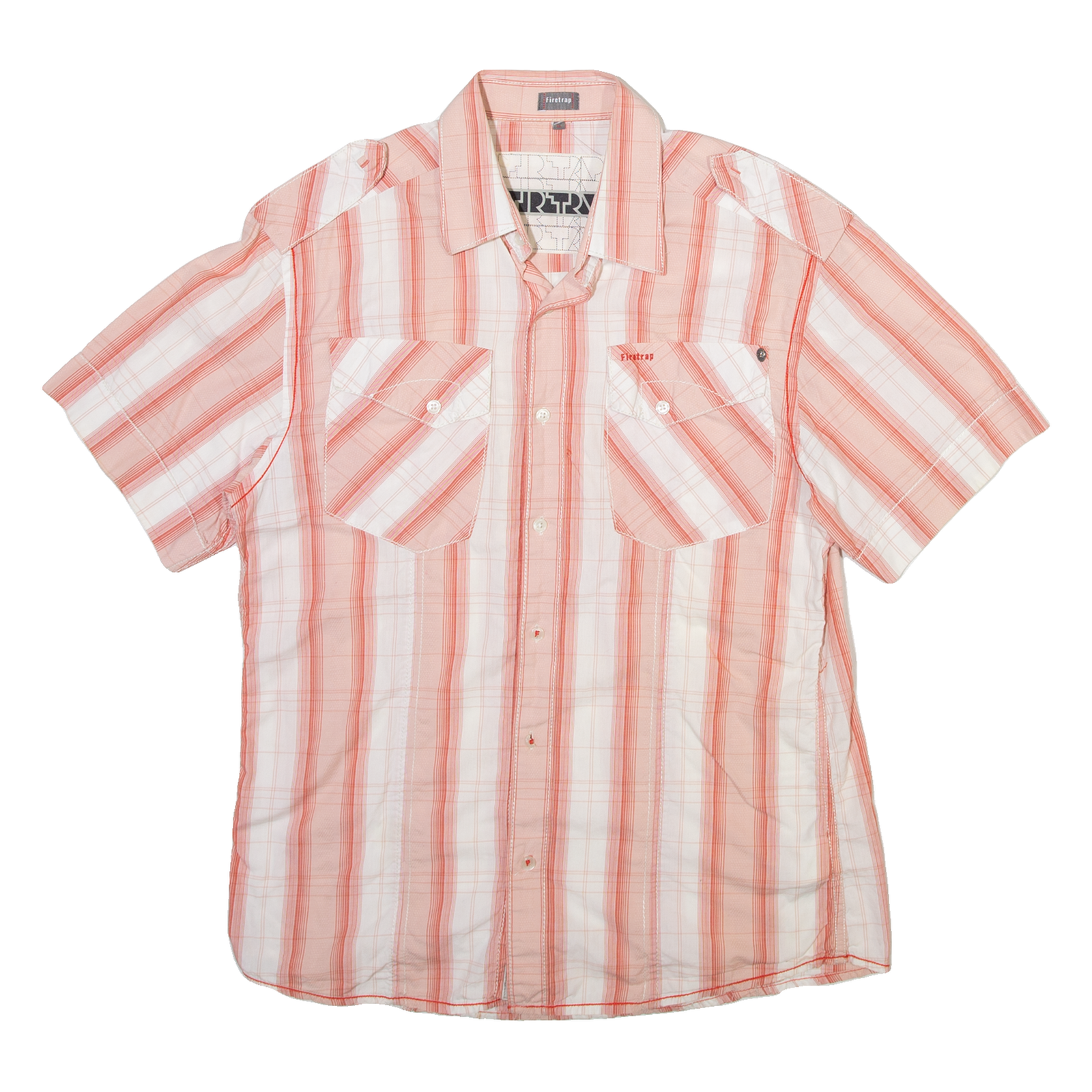 FIRETRAP Mens Shirt Pink Check XL Refurbished - N/A refurbished available on Cerqular