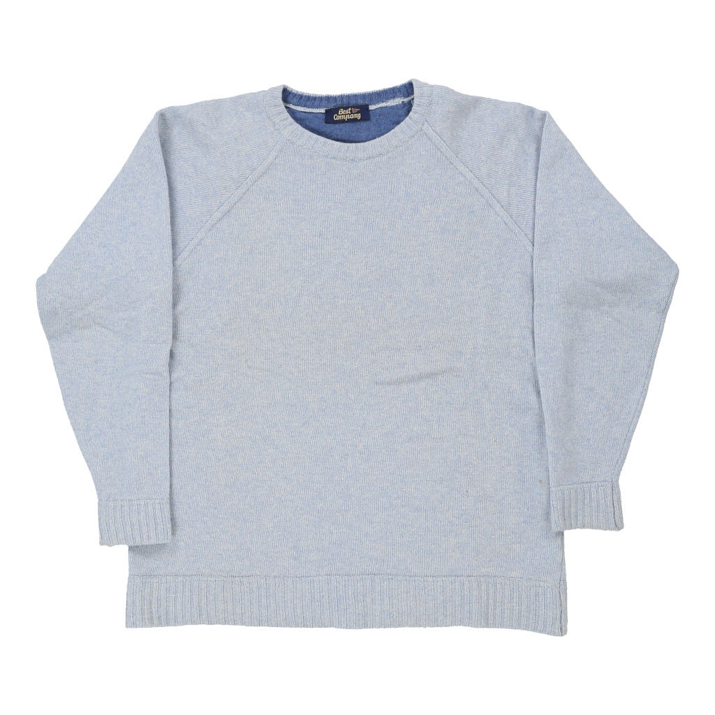 Best Company Jumper - XL Blue Wool Refurbished - Thrifted (note: this is a term often used to describe second- refurbished available on Cerqular