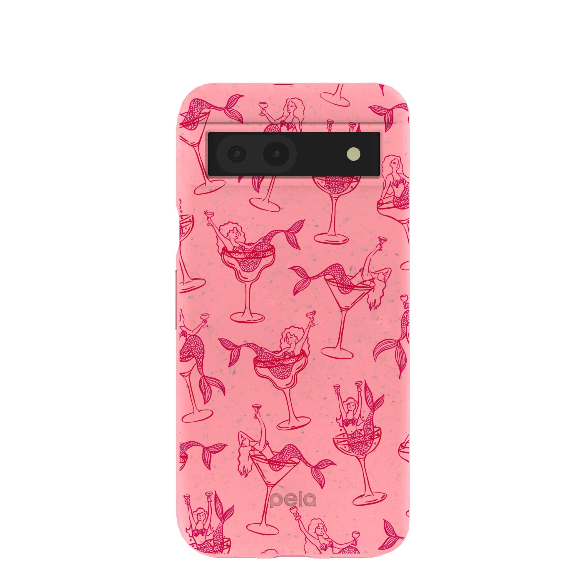 Bubblegum Pink Mermaid Cocktail Google Pixel 8a Case Refurbished - Pela Case refurbished available on Cerqular