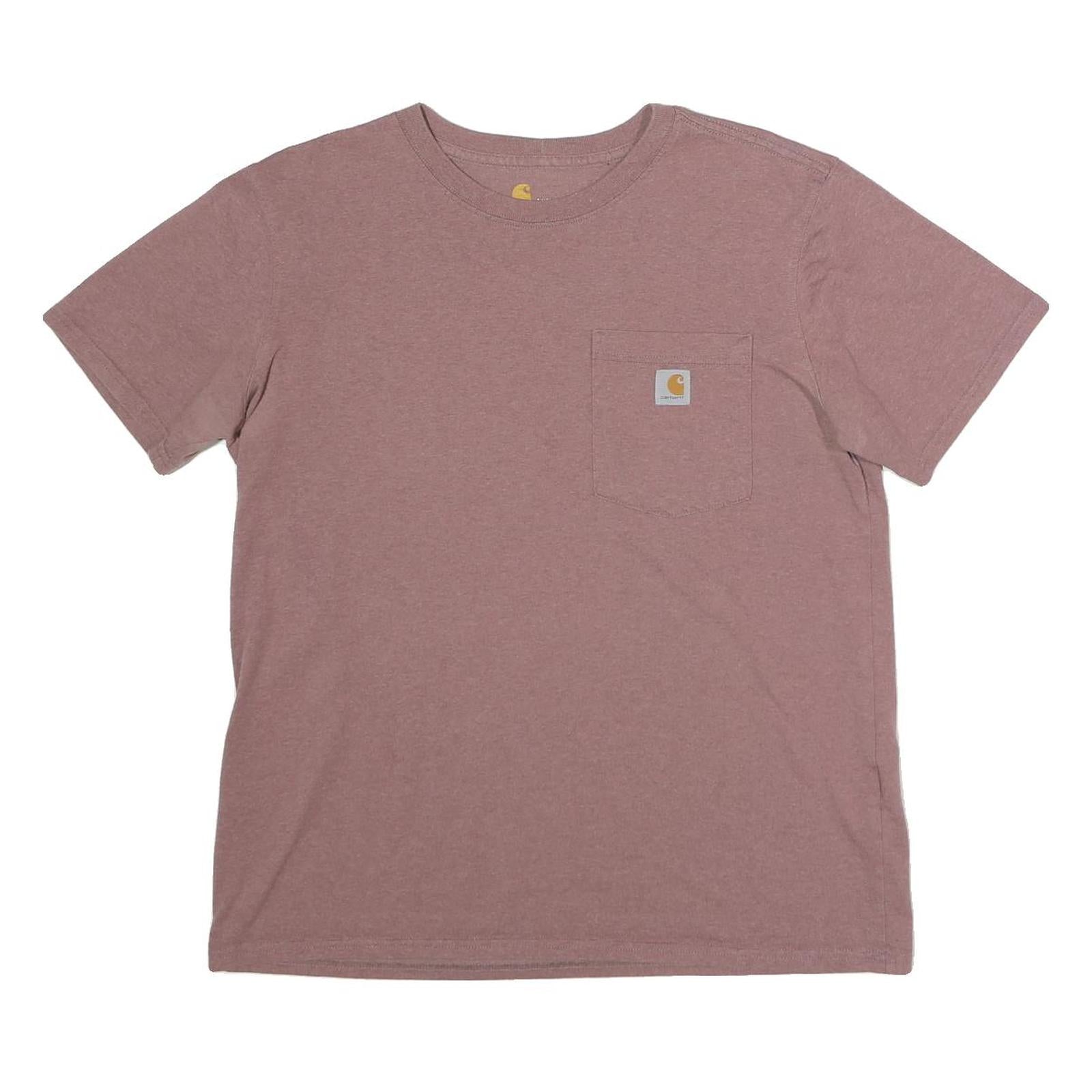 CARHARTT Womens Mauve Pocket T-Shirt L Short Sleeve Crew Neck Cotton Blend Refurbished - N/A refurbished available on Cerqular