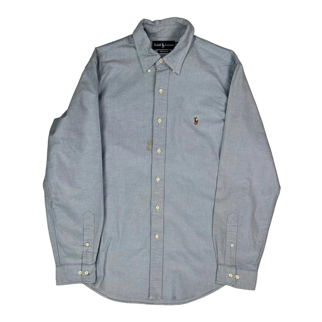 Ralph Lauren Shirt - Large Blue Cotton Refurbished - Thrifted (note: this is a term often used to describe second- refurbished available on Cerqular