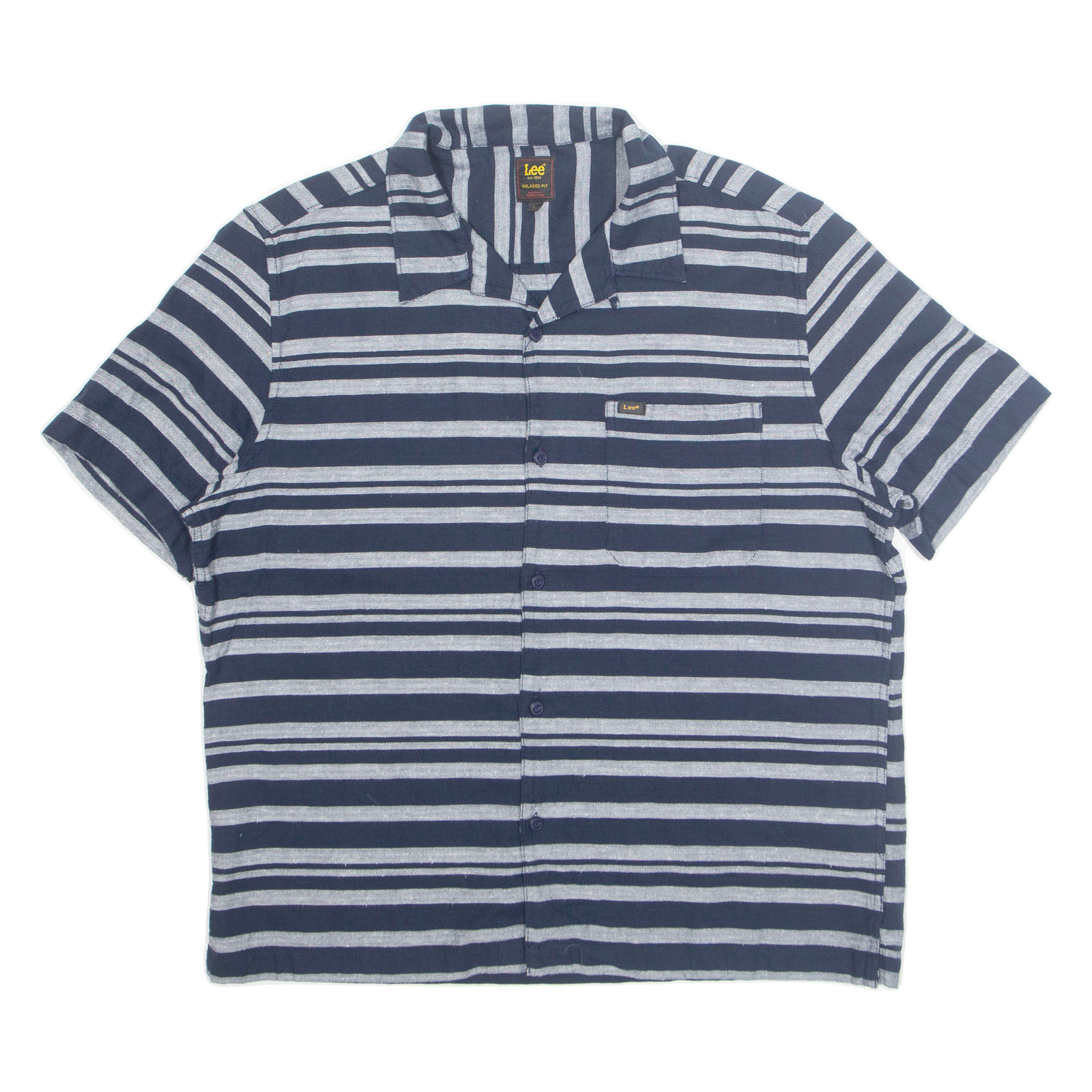 LEE Relaxed Fit Mens Shirt Blue Striped L Refurbished - N/A refurbished available on Cerqular