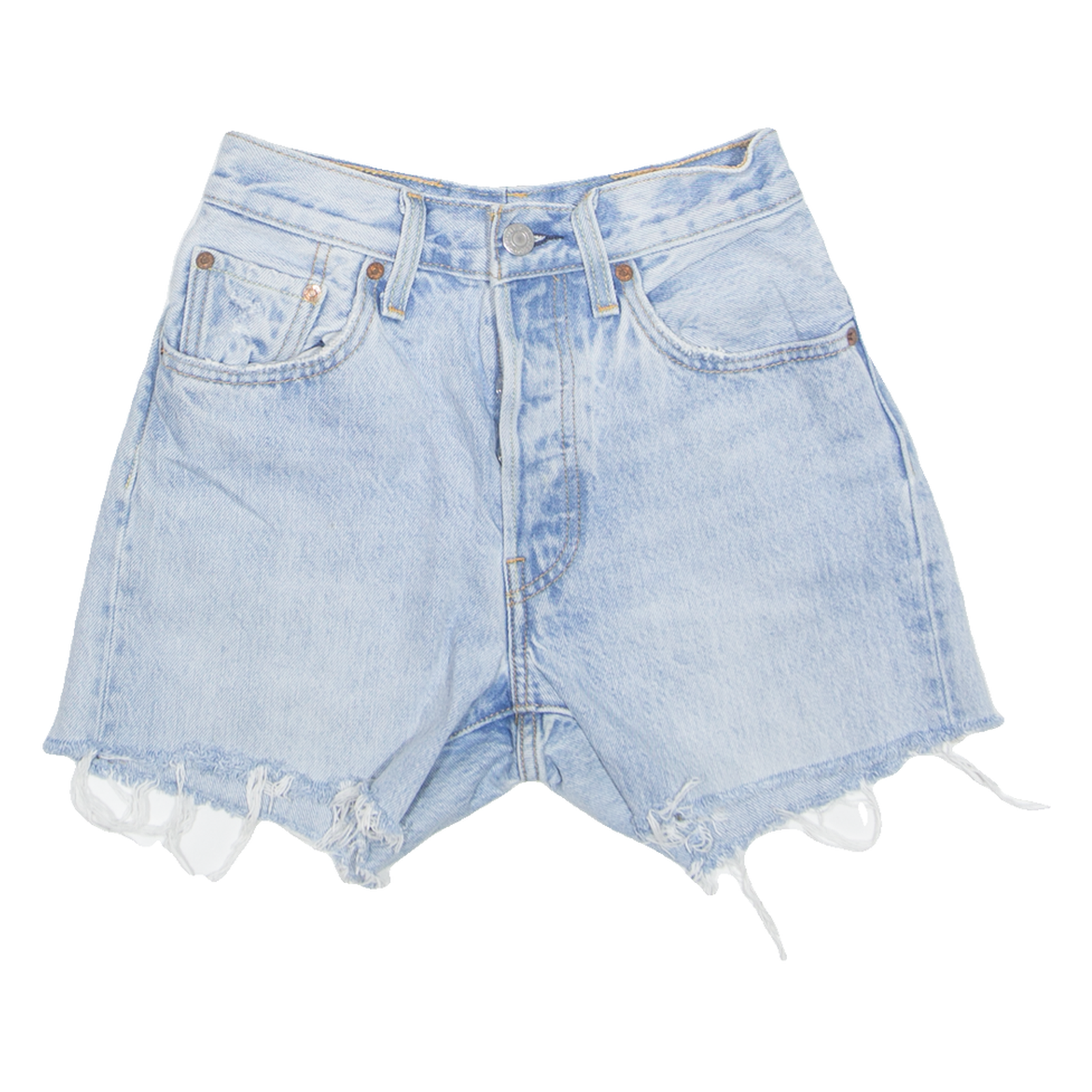 LEVI'S Cut Off 501 Womens Denim Shorts Blue XXS W24 Refurbished - N/A refurbished available on Cerqular