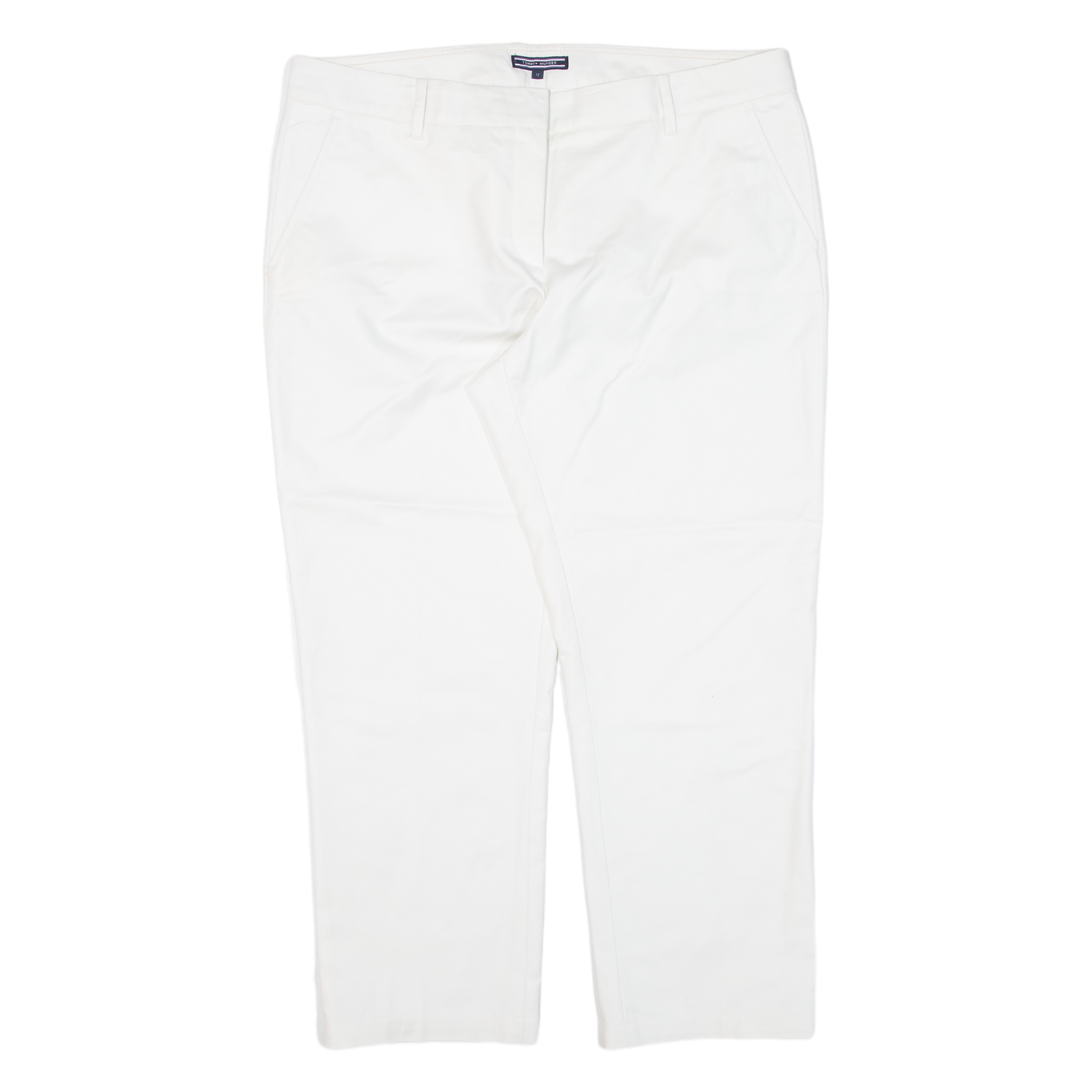 TOMMY HILFIGER Womens Trousers White Regular Straight W36 L24 Refurbished - N/A refurbished available on Cerqular