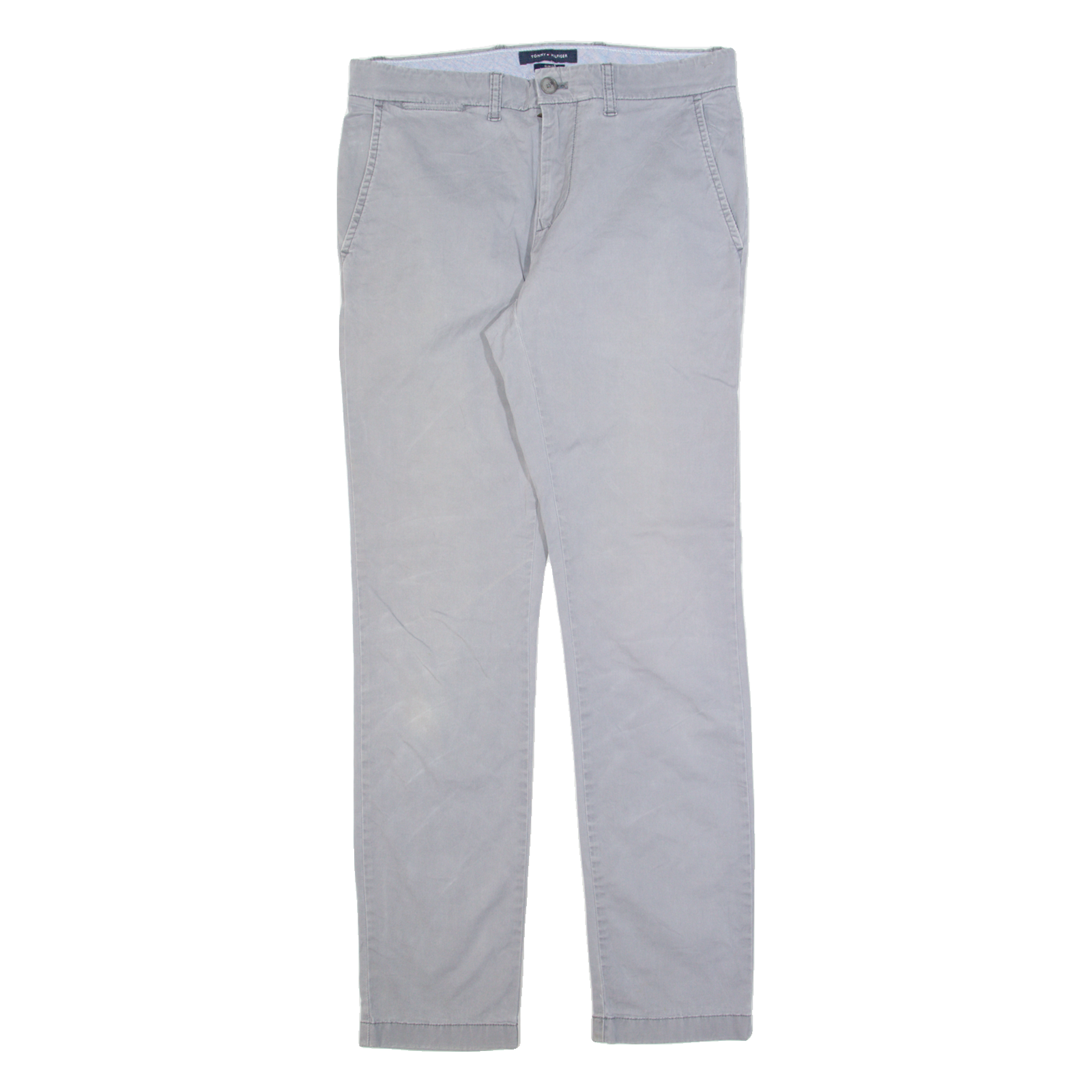 TOMMY HILFIGER Chino Mens Trousers Grey Slim Tapered W30 L32 Refurbished - N/A refurbished available on Cerqular