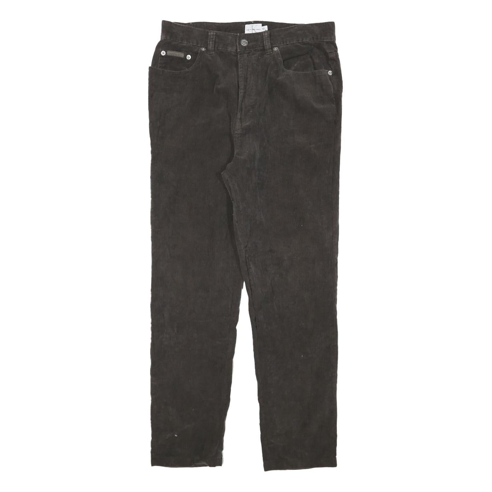 CALVIN KLEIN JEANS Womens Cotton Blend Black Slim Slim Straight Trousers W28 L26 Refurbished - N/A refurbished available on Cerqular