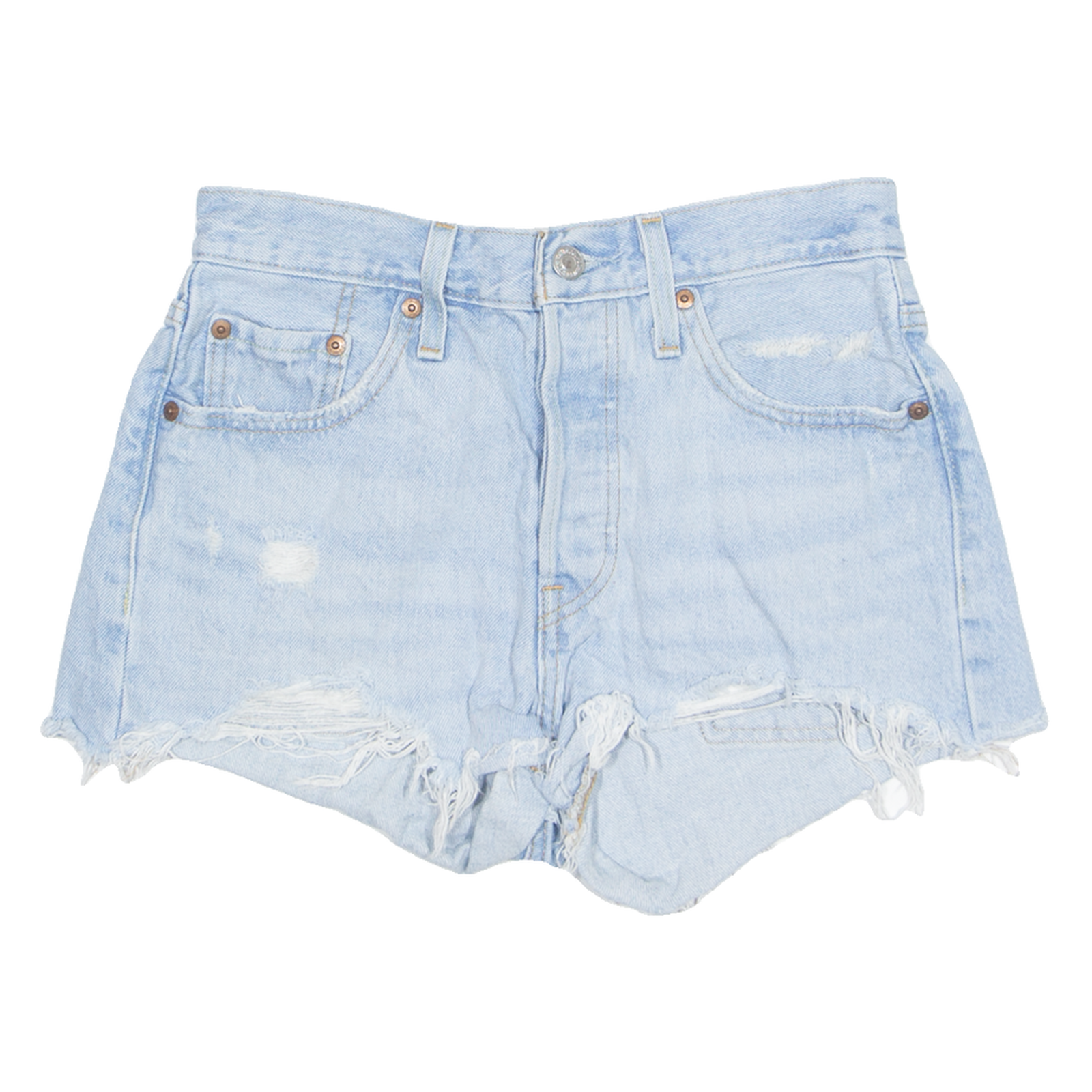 LEVI'S Cut Off 501 Womens Denim Shorts Blue XS W28 Refurbished - N/A refurbished available on Cerqular