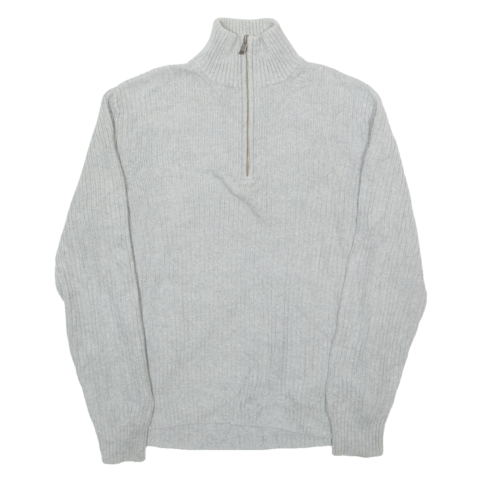 CALVIN KLEIN Mens Jumper Grey 1/4 Zip Tight Knit M Refurbished - N/A refurbished available on Cerqular