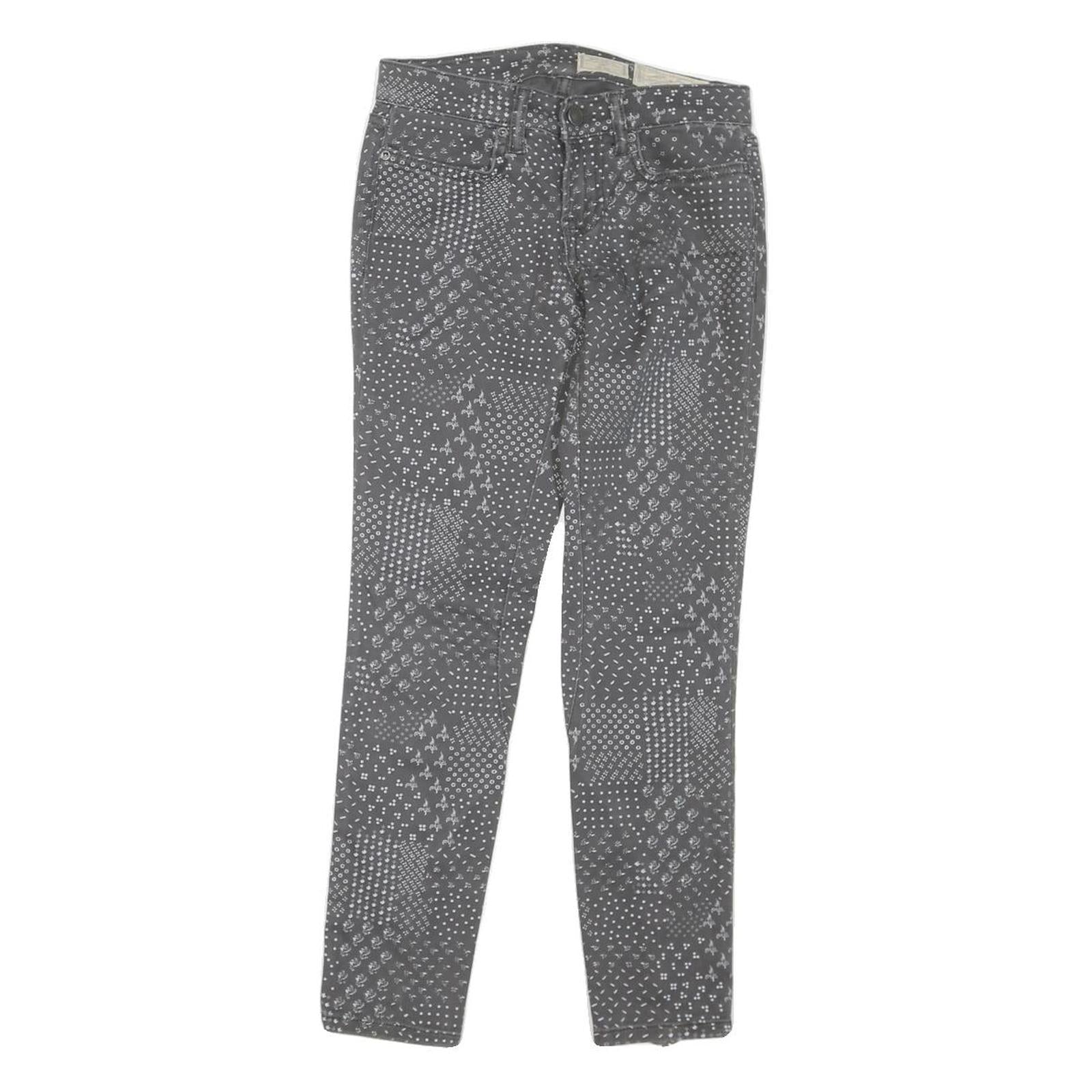 ALL SAINTS Womens Jeans Grey Regular Skinny Denim Medium W24 L26 Zipper Detail Refurbished - N/A refurbished available on Cerqular