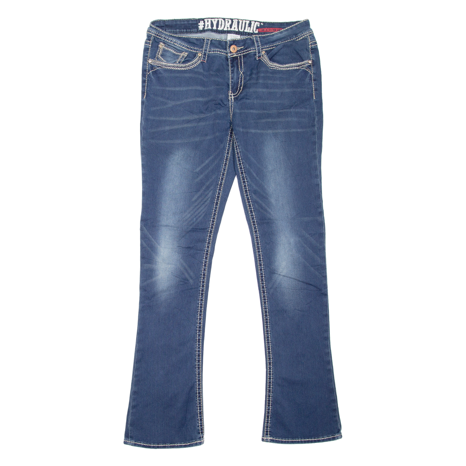 HYDRAULIC Lola Womens Jeans Blue Slim Bootcut Stone Wash W32 L31 Refurbished - N/A refurbished available on Cerqular