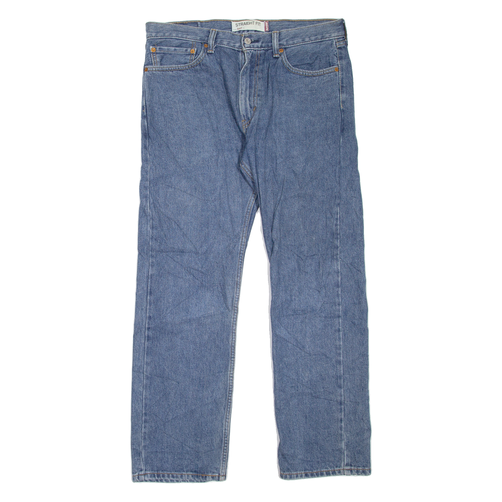 LEVI'S 505 Jeans Mens Blue Regular Straight W34 L30 Refurbished - N/A refurbished available on Cerqular