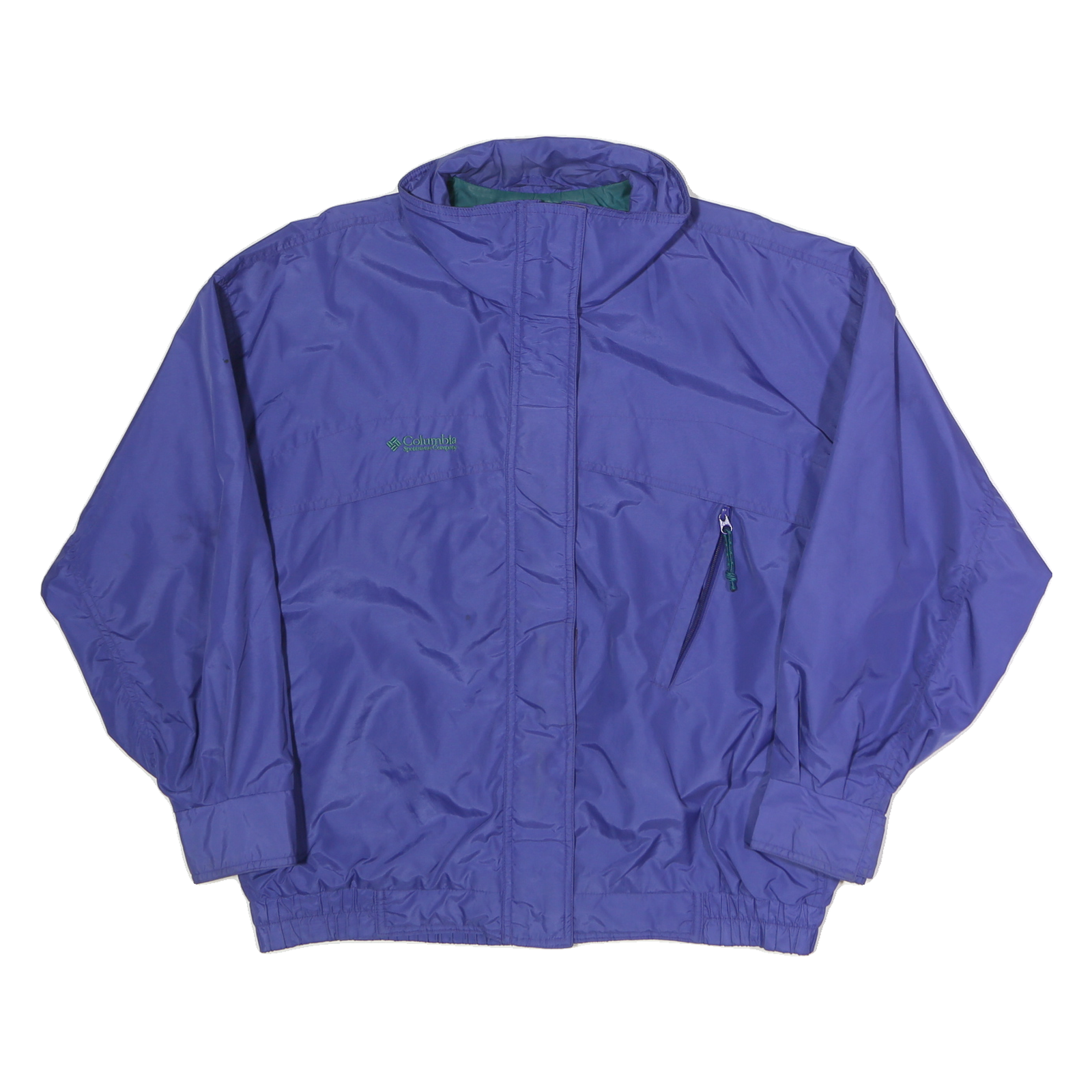 COLUMBIA Womens Purple Outdoor Jacket L Nylon Plain Zip Seasonal Layer Refurbished - N/A refurbished available on Cerqular