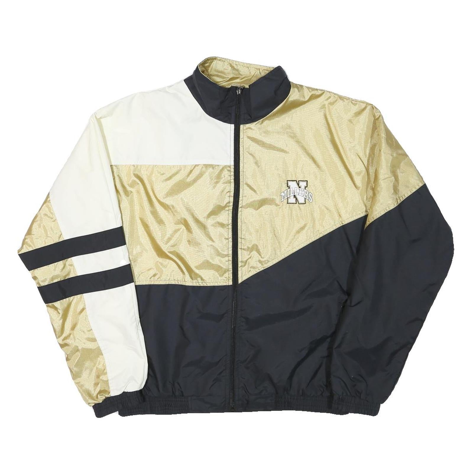 HOLLOWAY Mens Black White & Gold Millers Windbreaker Jacket M Polyester Refurbished - N/A refurbished available on Cerqular