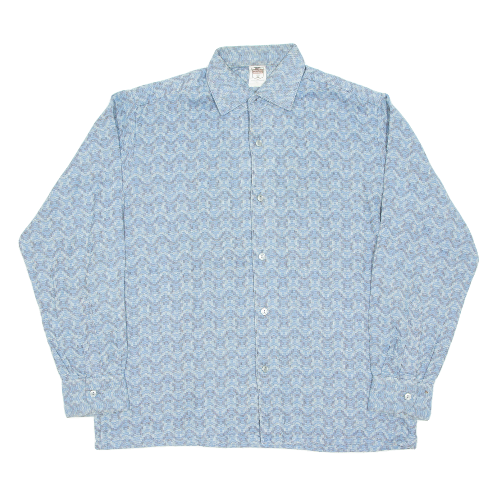 Mens Shirt Blue Crazy Pattern Long Sleeve M Refurbished - N/A refurbished available on Cerqular
