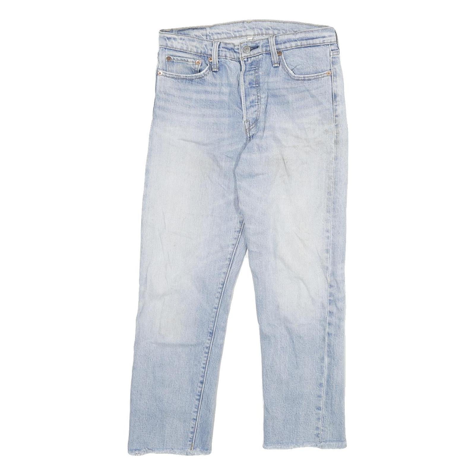 LEVI'S 501 Womens Jeans Blue Regular Straight Denim Light W29 L25 Classic Fit Refurbished - N/A refurbished available on Cerqular